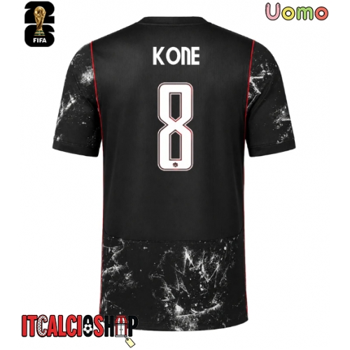 Canada Ismael Kone #8 Seconda Maglia Mondiali 2026 Manica Corta